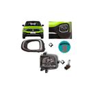 Kit Farol Milha Led Moldura Cromada T-cross 2018 Á 2023 Le Preto
