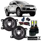 KIT Farol Milha Mitsubishi L200 Triton 2005 a 2016 Super Led