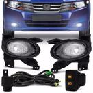 Kit Farol Milha Neblina Moldura Preta City 2009 2010 2011