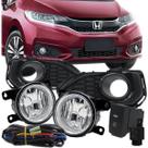 Kit Farol Milha Neblina Moldura Preta Fit 2018 2019 2020