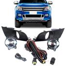 Kit Farol Milha Neblina Ranger 2016 A 2018 Com Grade Botao