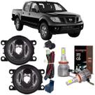 Kit farol milha nissan frontier 2007 a 2015 super led