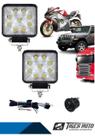 Kit Farol Milha Onibus Caminhao Motos Maquinas 9 Led Quadrado Kit Farol Milha Onibus Caminhao Motos Maquinas 9 Led Quadrado