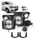Kit Farol Milha Palio Siena Economy G3 2010 A 2016 Way Preto Aro Cromado
