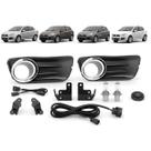Kit Farol Milha Palio Siena Fire Economy 2010 até 2017 com Moldura Cromada Botão Touch - Shocklight Kit Farol Milha Palio Siena Fire Economy 2010 até 2017 com Moldura Cromada Botão Touch - Shocklight