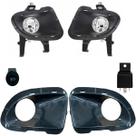 Kit Farol Milha Punto 2008 A 2012 exceto Tjet Suporte Moldura Prata Rele Interruptor Alternativo Usa H1