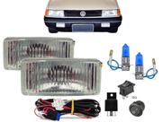 Kit Farol Milha Santana Versailles Quantum Royale Com Chicote e Lampada Branca Nino F26
