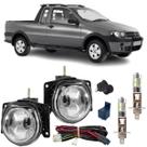Kit farol milha strada g3 2003 ate 2012 com led vidro
