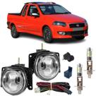 Kit farol milha strada sporting 2018 2019 2020 com led vidro
