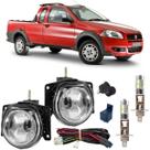 Kit farol milha strada trekking 2004 ate 2016 com led vidro