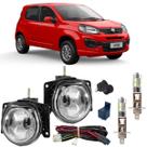Kit farol milha uno drive 2018 ate 2021 com led vidro