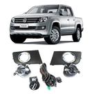 Kit Faról Milha Volkswagen Amarok 2010 até 2014 Botão Redondo Modelo Original Shocklight SL-260911