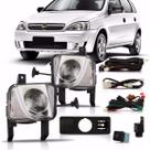 Kit Farol Neblina Milha Corsa Montana Meriva 2003 / 2012 Botao Mod Original