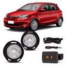 Kit Farol Neblina Milha Etios 2012 À 2015 Sem Moldura