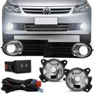 Kit Farol Neblina Milha Gol Voyage Saveiro G5 2009 2010 2011 2012 grade aro cromado
