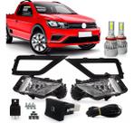 Kit Farol Neblina Milha Gol Voyage Saveiro G7 2018 2019 2020 a 2023 Botão no Painel