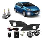 Kit Farol Neblina New Fiesta 2014 2015 Com Par de Pingo T10 5050 e Super Led