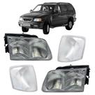 Kit Farol + Pisca Cristal S10 Blazer 1995 Á 2000 Foco Duplo