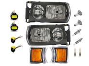 Kit Farol Scania Máscara Negra Série 5 S5 Completo Adaptação S4 124 Nino
