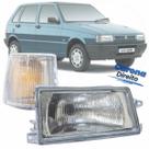 Kit Farol Seta (pisca) Direito (passageiro) Fiat Uno Fiorino Elba Premio 91 92 93 94 a 2004 Lente Vidro e Acrílico