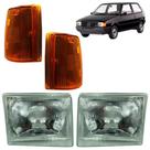 Kit Farol Uno + Pisca Ambar 1984 1985 1986 1987 Á 1990