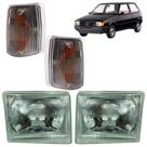 Kit Farol Uno + Pisca Cristal 1984 1985 1986 1987 Á 1990
