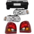 Kit Farol Vidro Máscara Cromada Pisca Cristal Lanterna Traseira Gol G2 1995 1996 1997 1998 1999 Gol Special 2000 2001 2002