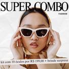 Kit FASHIONISTA com 10 Óculos de Sol Estilosos + Brinde Surpresa