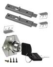 Kit Fechadura 22mm Com Trinco Armário 2 Portas Guarda Roupa