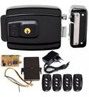 Kit Fechadura Agl Reversível + 4 Controles Remoto + Receptor