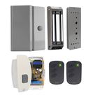 Kit Fechadura M150 Suporte Pega Vidro Botoeira AF12 Controle