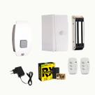 Kit Fechadura Magnética Eletroímã sem Fio Controles Botoeira Completo Ipec