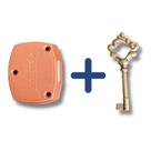 Kit Fechadura Plastica Para Guarda-Roupa + Chave Colonial