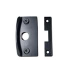 Kit fechadura porta de vidro de correr V/A preto