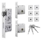 Kit Fechadura Rolete 800 Tetra Pivotante Quadrada Stam Inox