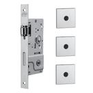 Kit Fechadura Rolete Tetra Stam 800 Roseta Quadrada Inox + 2 Travas Auxiliares