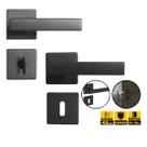 Kit Fechaduras Aço Zamac Concept Preto 408 3 Internas E 1 Banheiro - Pado