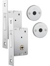 Kit Fechaduras Stam tetra Auxiliar externa trava 1001 PAR Inox porta/portão ferro/alumínio