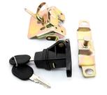 Kit Fecho Botão Fechadura Batente Porta Malas Uno 1996 A 2003
