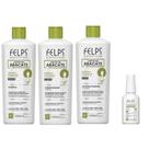 Kit Felps Cachos Shamp e Cond.500ml+Gelati. Fixad.500ml+Óleo