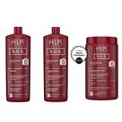 Kit Felps Sos - Shampoo 1L + Condicionador 1L + Máscara 1Kg
