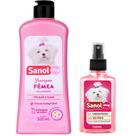 Kit Fêmea Sanol Shampoo Extrato de Camomila e Perfume Fêmea Sanol Dog