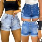 Kit Feminino Com 3 Shorts Modeladores Hot Pants Jeans Kit Feminino Com 3 Shorts Modeladores Hot Pants Jeans