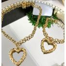 Kit Feminino Coração Cordão e pulseira banhado a ouro 18k Kit Feminino Coração Cordão e pulseira banhado a ouro 18k