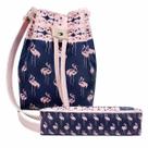 Kit Feminino Infantil Flamingos com Bolsa e Estojo, Magicc
