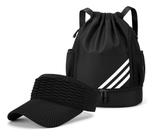 Kit Feminino Mochila Academia Nylon + Boné Viseira Esportiva