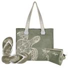 Kit Feminino Praia Bolsa Chinelo Necessaire Magicc Kit-244