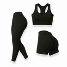 Kit Feminino Tope Tipo nadador sem bojo, Calça legging cintura alta e Shorts de cintura alta Kit Feminino Tope Tipo nadador sem bojo, Calça legging cintura alta e Shorts de cintura alta
