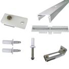 Kit Ferragens p/ Porta Camarão Sem Dobradiça - 60 cm Branco - Alfer - KTC-306CB Kit Ferragens p/ Porta Camarão Sem Dobradiça - 60 cm Branco - Alfer - KTC-306CB