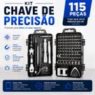 Kit Ferramentas 115 Peças Chave De Precisão Profissional Ideal Assistência Eletronica Multifuncional